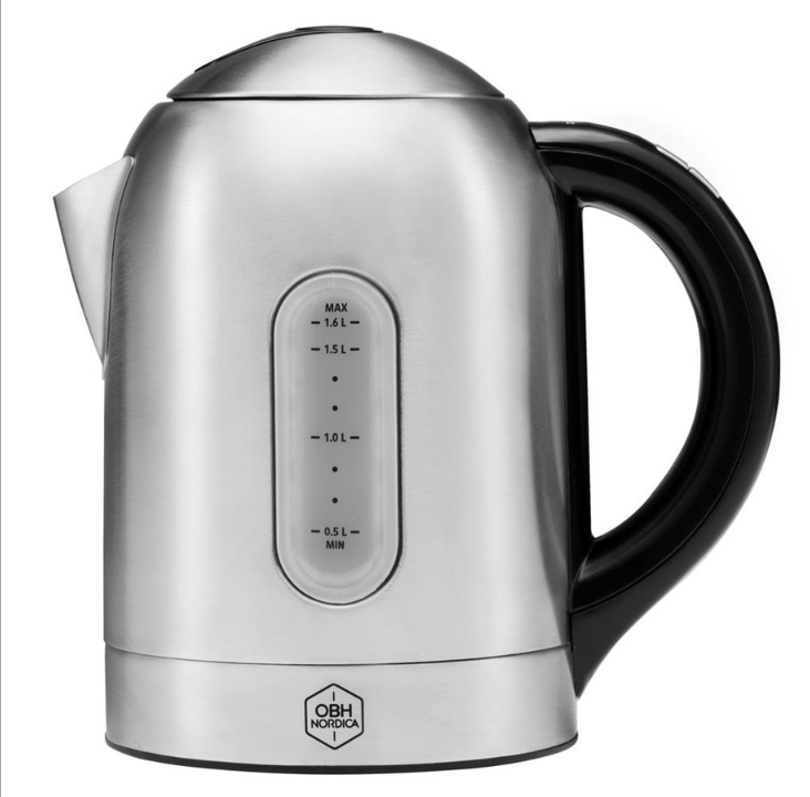 OBH Nordica Kettle Kettle Brust Steel 1.6 L - Silver - 2000 W