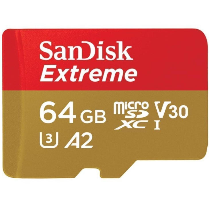 بطاقة SanDisk Extreme MicroSD/SD - بسرعة 160 ميجابايت/ثانية - 64 جيجابايت