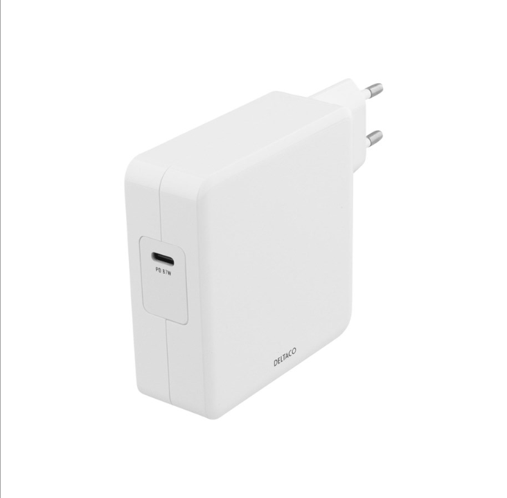 Deltaco 87W USB-C Power supply Fast charging USB