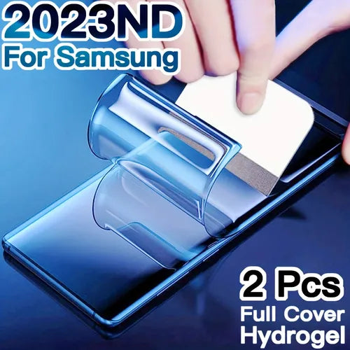 2 件装全覆盖屏幕保护膜水凝胶膜适用于三星 Galaxy A54 A34 A24 A14 A53 A73 A33 A13 A23 软保护无玻璃