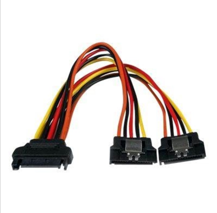 StarTech.com 闩锁 SATA 电源 Y 分配器电缆适配器 - M/F - 电源分配器 - 15.24 cm