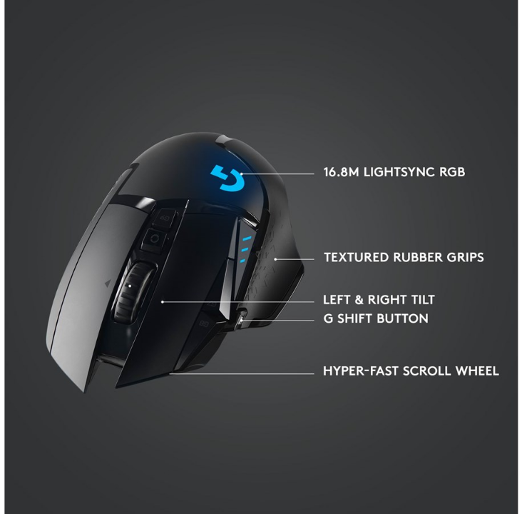 لوجيتك G502 لايت سبيد - ماوس ألعاب - بصري - 11 زر - أسود مع ضوء RGB