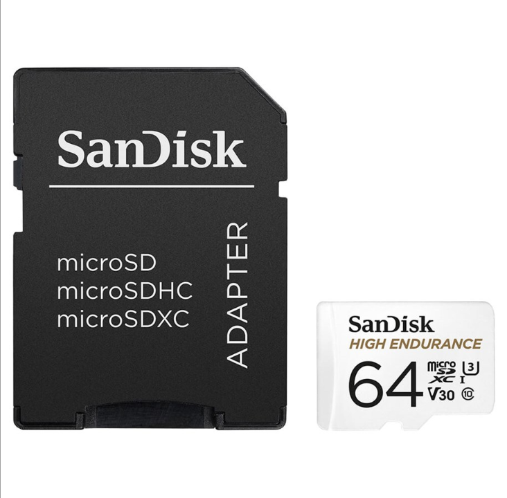 SanDisk High Endurance microSD/SD - 100MB/s - 64GB