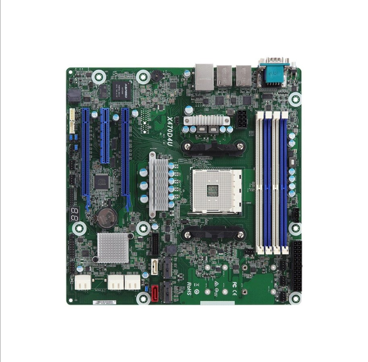 ASRock Rack X470D4U Motherboard - AMD X470 - AMD AM4 socket - DDR4 RAM - Micro-ATX