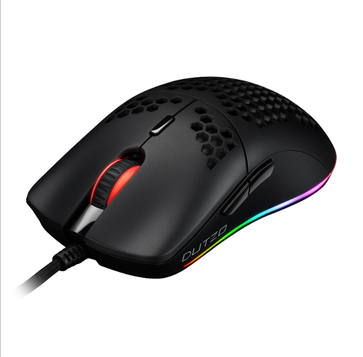 DUTZO KeiryÅ RGB - Matt Black - Gaming mouse - Optic - 6 buttons - Black with RGB light