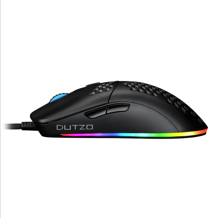DUTZO KeiryÅ RGB - Matt Black - Gaming mouse - Optic - 6 buttons - Black with RGB light