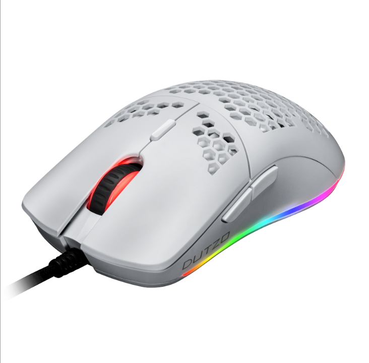 DUTZO KeiryÅ RGB - Matt White - Gaming mouse - Optic - 6 buttons - White with RGB light