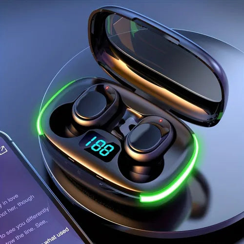 Y70 Wireless Earbuds, TWS BT5.1 Ear Buds With LED Battery Display, IPX4 Waterpoor In-Ear Headphones For Gaming, Meeting And Sports. 200mAh Charger Case(30mAh*2 Earbuds) Support 4H Single Playtime.