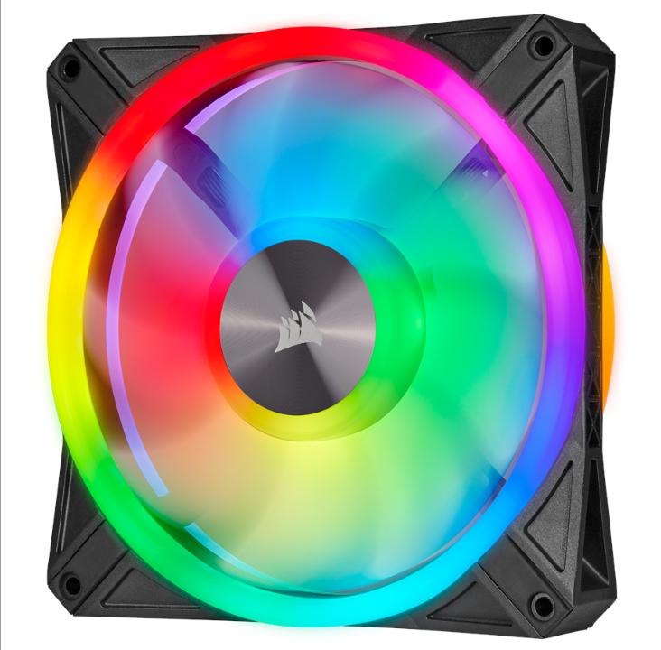 Corsair iCUE QL140 RGB - Black - Chassis fan - 140mm - Black with RGB LED - 26 dBA