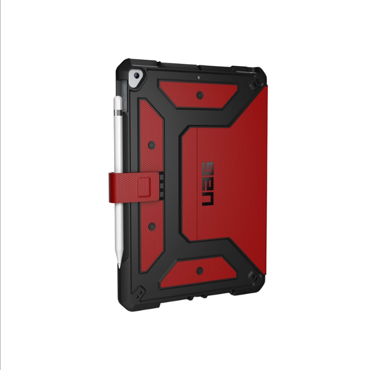 UAG Apple iPad 10.2" (2019) حافظة متينة متروبوليس - أحمر ماجما