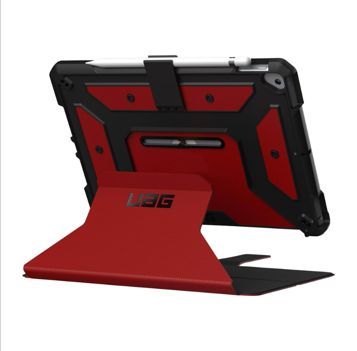 UAG Apple iPad 10.2" (2019) حافظة متينة متروبوليس - أحمر ماجما