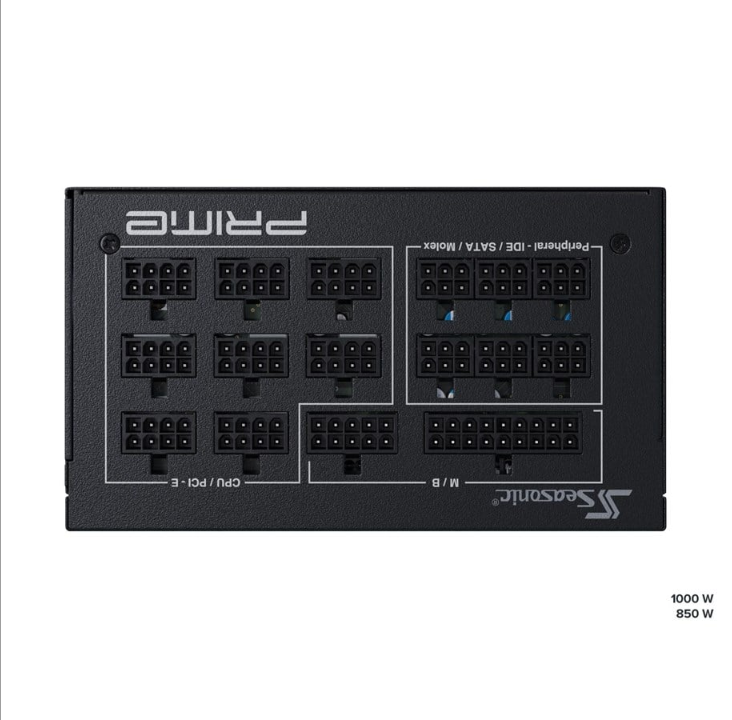 Seasonic Prime PX 1000 power supply - 1000 Watt - 135 mm - 80 Plus Platinum certificate