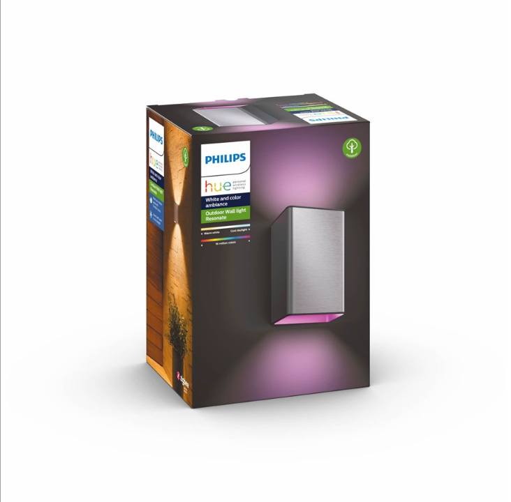 Philips Hue Outdoor Resonate Wall Lamp - Inox
