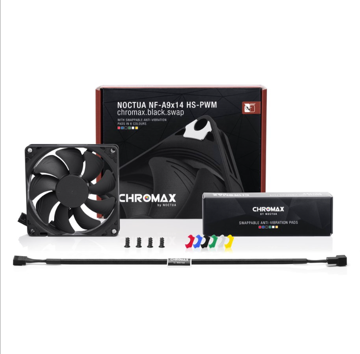 Noctua NF-A9x14 HS-PWM chromax.black.swap - Chassis fan - 92mm - Black - 19 dBA