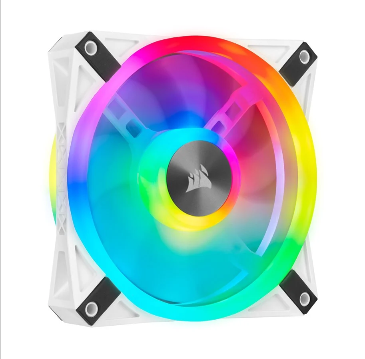 Corsair iCUE QL120 RGB - White - 3-pack - Chassis fan - 120mm - White with RGB light - 26 dBA