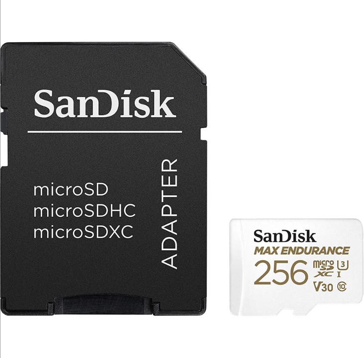 闪迪 MAX Endurance microSD/SD - 100MB/秒 - 256GB