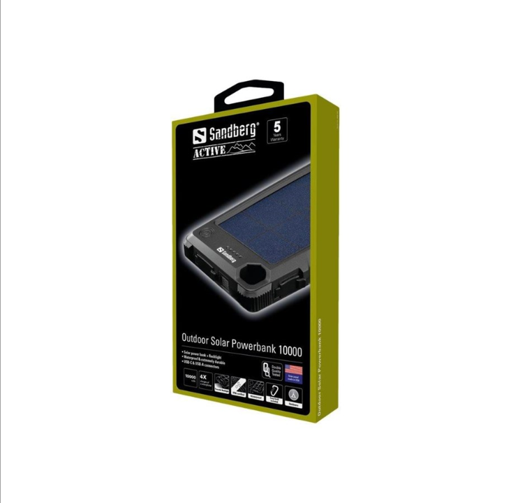 Sandberg Outdoor Solar Powerbank 10000 PowerBank - 10000 mAh