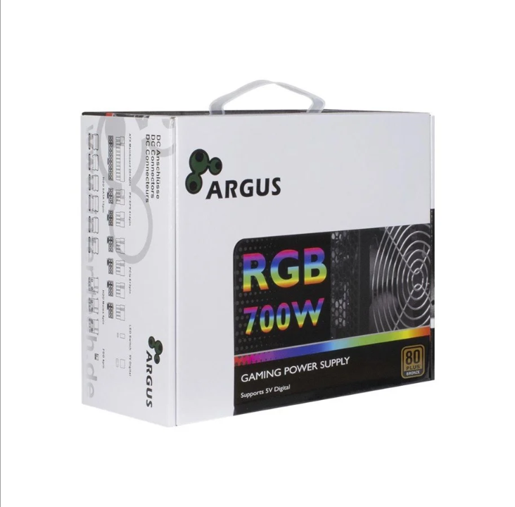 Inter-Tech Argus RGB-700W II power supply - 700 Watt - 140 mm - 80 Plus Bronze certificate