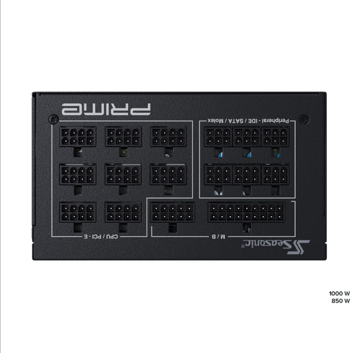 Seasonic Prime GX 850 power supply - 850 Watt - 135 mm - 80 Plus Gold certificate