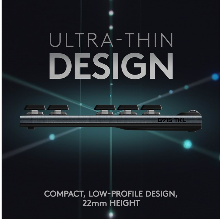 Logitech G915 TKL LIGHTSPEED Wireless GL Clicky - Gaming Keyboard - Without numpad - Black