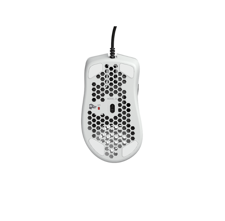 Glorious Model D- (Small) - Matte White - Gaming mouse - Optic - 6 buttons - White with RGB light