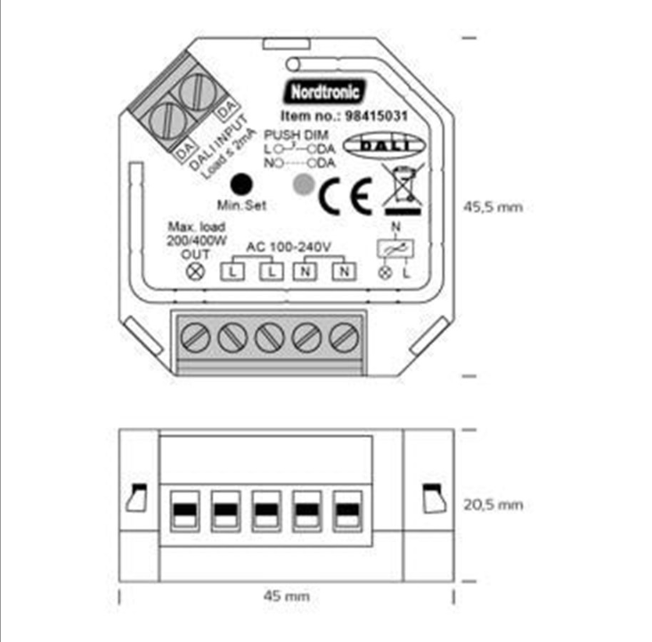 Nordtronic Box dimmer dali