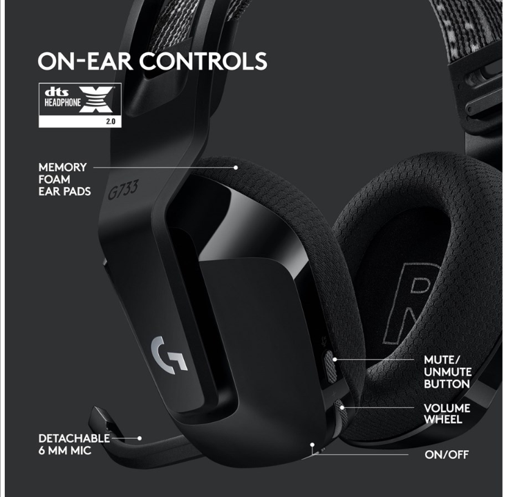 Logitech G733 LIGHTSPEED - Black