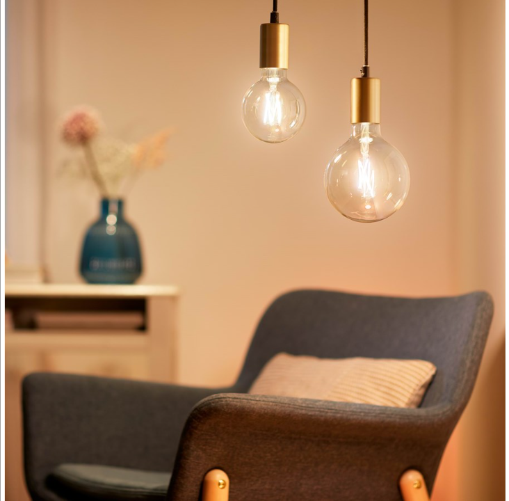 WiZ Filament Globe G125 E27، جاهز