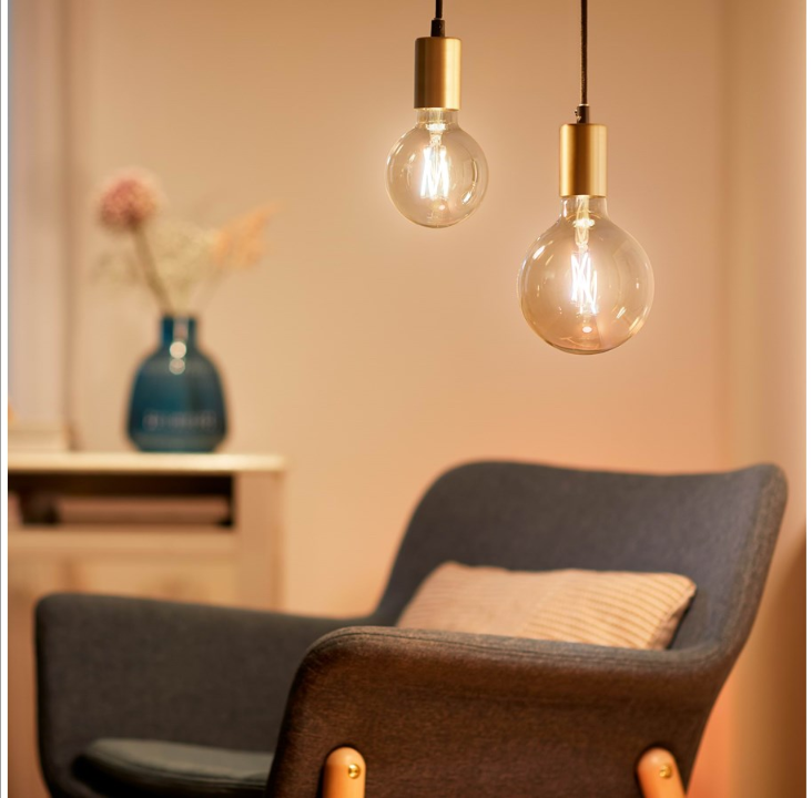 كرة WiZ Filament G125 E27، كهرماني