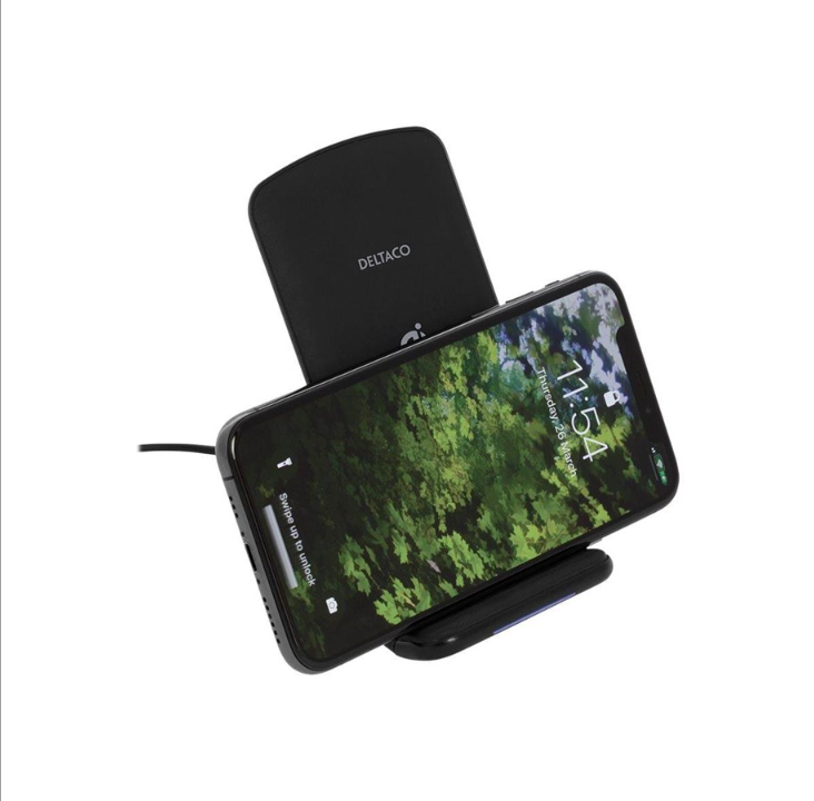 Deltaco Wireless charging stand 10 Watt 1.2 A black