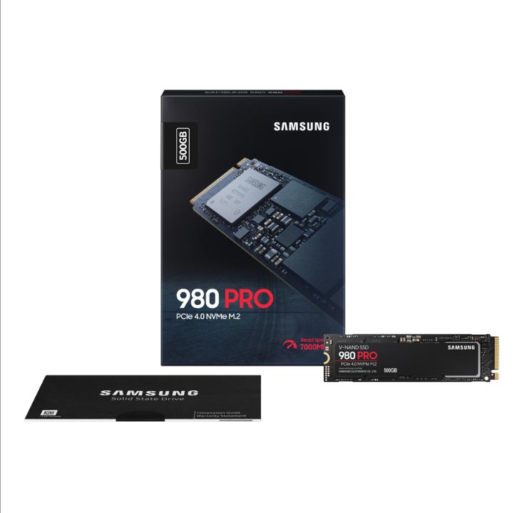 Samsung 980 Pro SSD - 500 جيجا بايت - بدون موزع للحرارة - M.2 2280 - PCIe 4.0