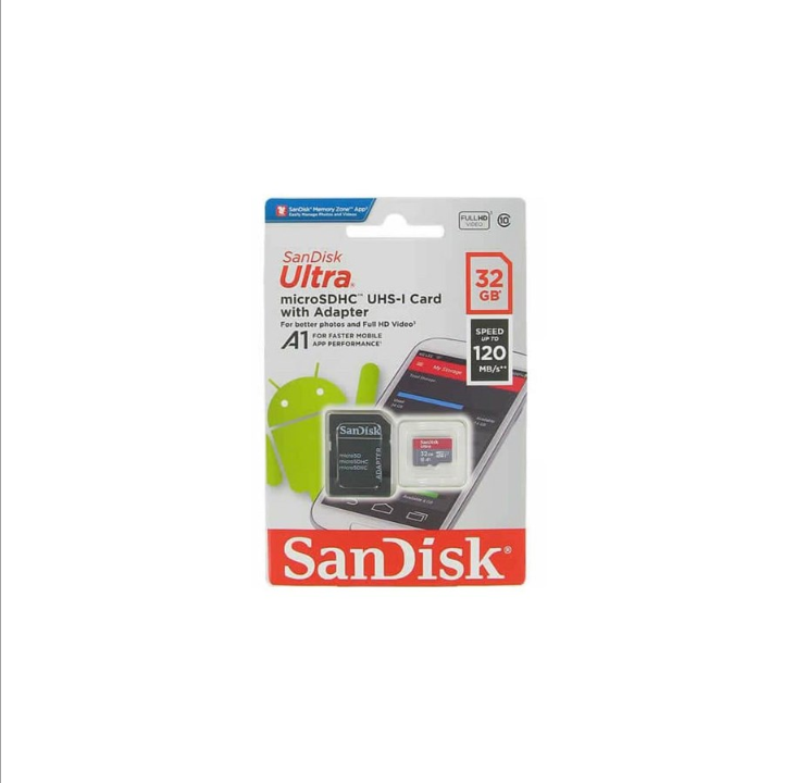 SanDisk Ultra microSD/SD - 120MB/s - 32GB