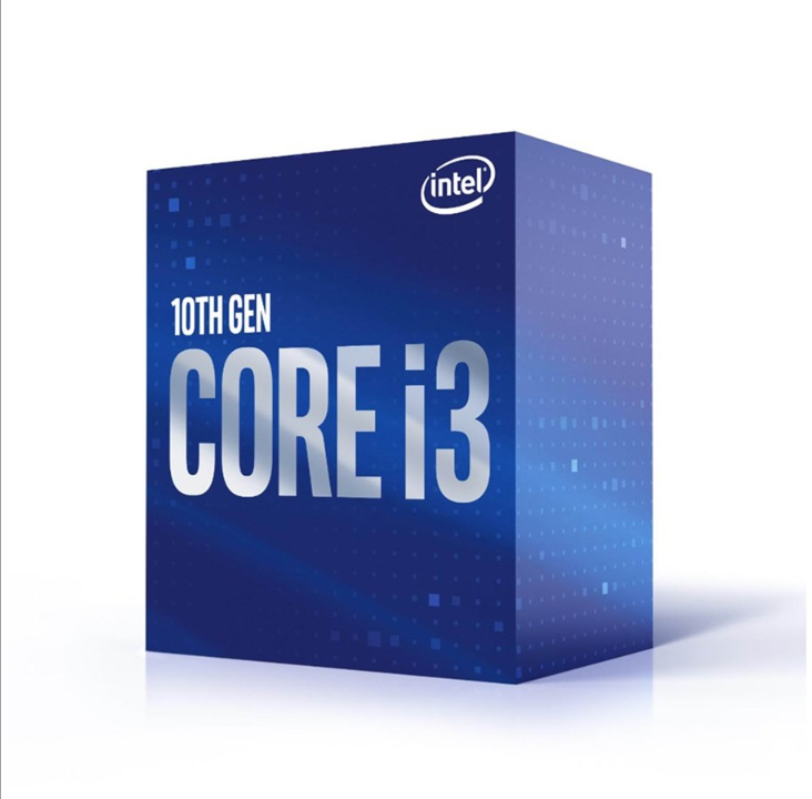Intel Core i3-10100F Comet Lake CPU - 4 cores - 3.6 GHz - Intel LGA1200 - Intel Boxed (with cooler)