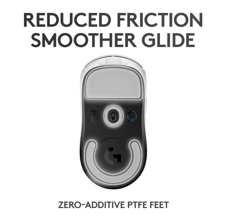 Logitech G PRO X SUPERLIGHT - Black - Gaming mouse - Optic - 5 buttons - White