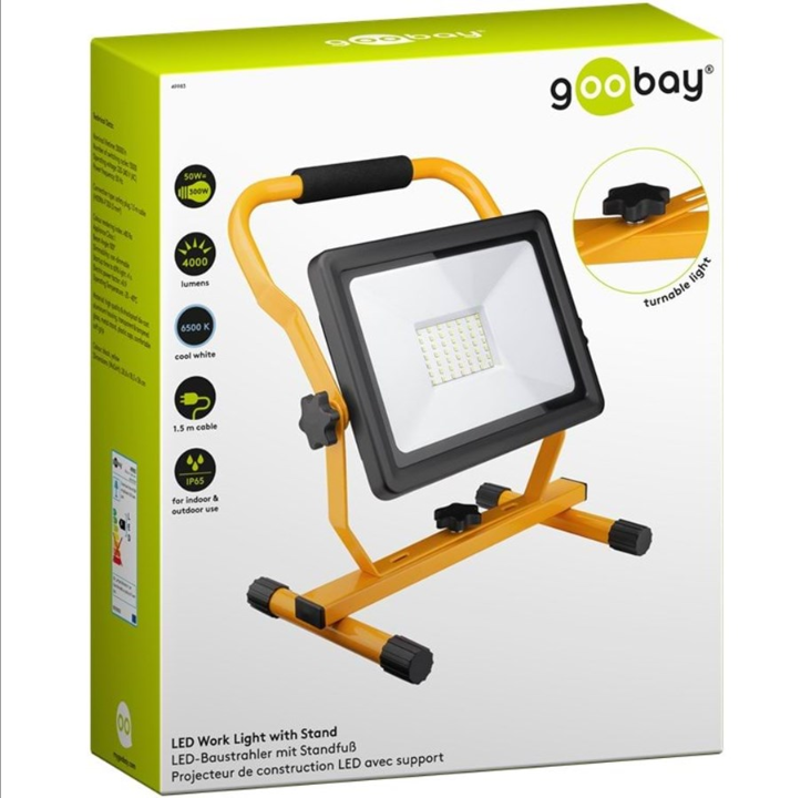 Pro LED work light with stand 50 W black-yellow 1.5