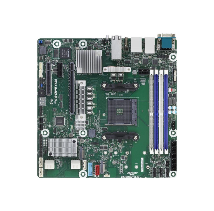 ASRock Rack Motherboard - AMD X570 - AMD AM4 socket - DDR4 RAM - Micro-ATX