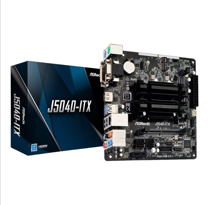 ASRock J5040-ITX - motherboard - mini ITX - Intel Pentium Silver J5040 Motherboard - socket - DDR4 RAM - Mini-ITX