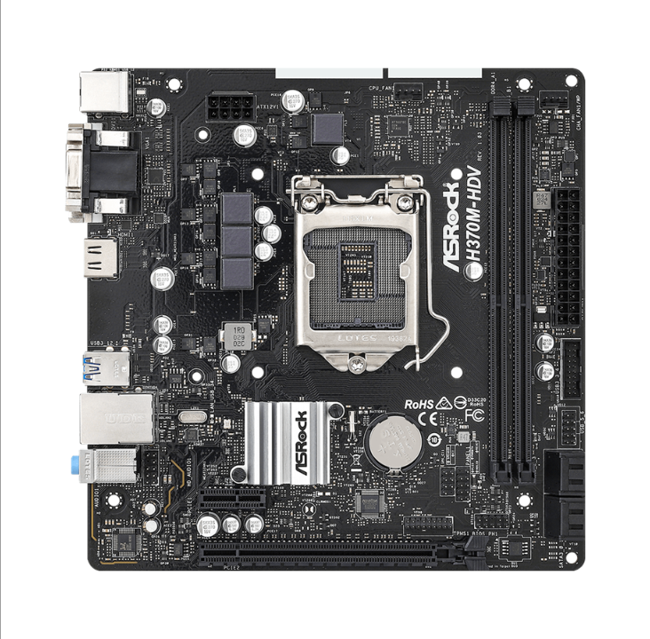 ASRock H370M-HDV Motherboard - Intel H370 - Intel LGA1151 socket - DDR4 RAM - Micro-ATX