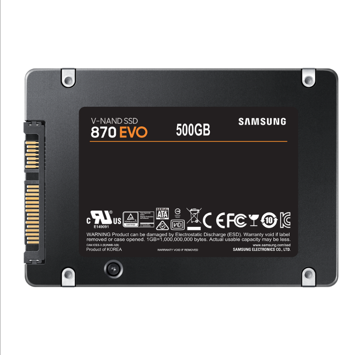 Samsung 870 EVO SSD - 500GB - 2.5" - SATA-600