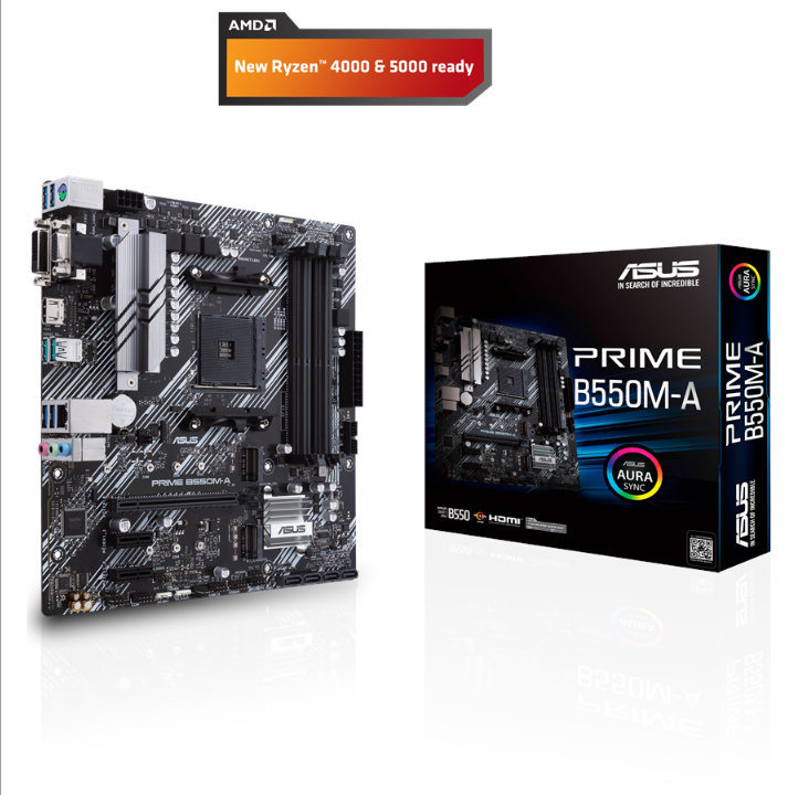 ASUS PRIME B550M-A/CSM Motherboard - AMD B550 - AMD AM4 socket - DDR4 RAM - Micro-ATX