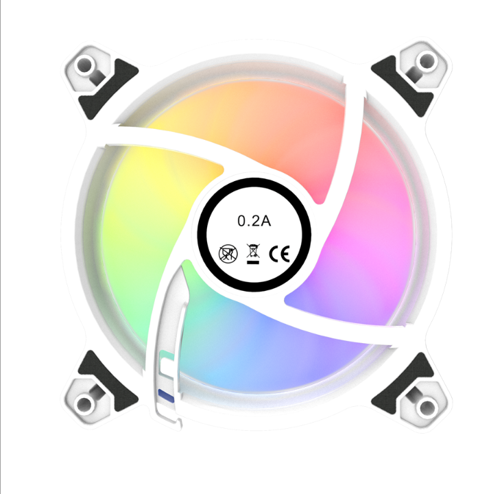DUTZO KURA 140 White ARGB - Chassis fan - 140mm - White with RGB light - 29 dBA