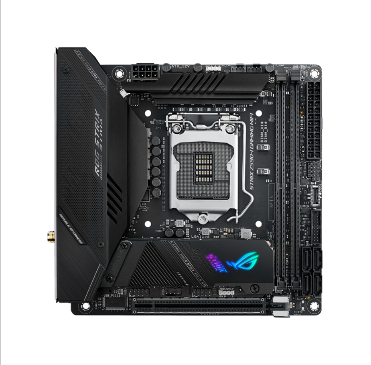 ASUS ROG STRIX Z590-I GAMING WIFI Motherboard - Intel Z590 - Intel LGA1200 socket - DDR4 RAM - Mini-ITX
