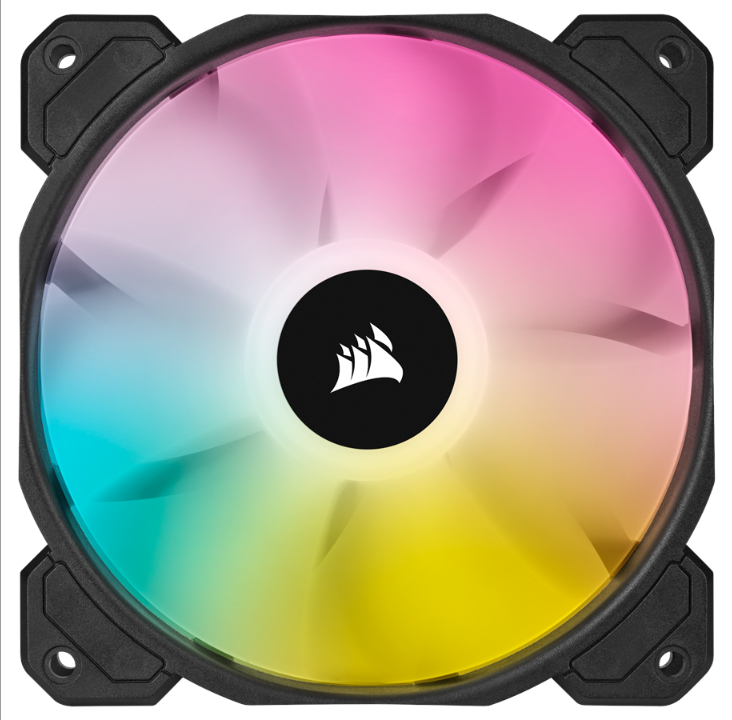 Corsair iCUE SP120 RGB Elite Performance Black - Kit with iCUE Lighting Node CORE - Chassis fan - 120mm - Black with RGB LED - 27 dBA