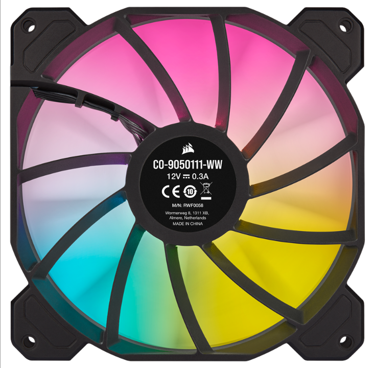 Corsair iCUE SP140 RGB Elite Performance - Chassis fan - 140mm - Black with RGB LED - 27 dBA