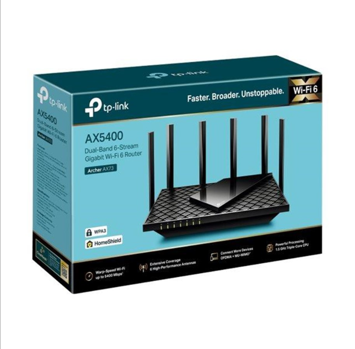 TP-Link Archer AX73 AX5400 Dual-Band Gigabit Wi-Fi 6 Router - Wireless router Wi-Fi 6