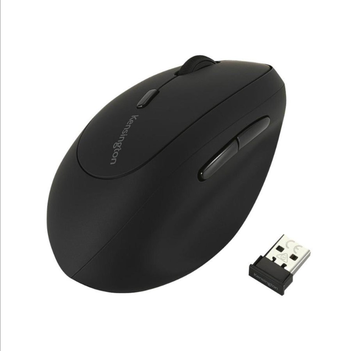 Kensington Pro Fit Ergo Wireless Mouse - Vertical mouse - 6 buttons - Black