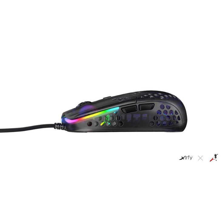 Xtrfy MZ1 - Zy's Rail - Gaming mouse - Optic - 6 buttons - Black with RGB light