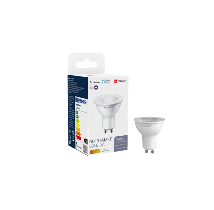 لمبة Yeelight LED الذكية GU10، عبوة واحدة بيضاء قابلة لتعديل الضوء