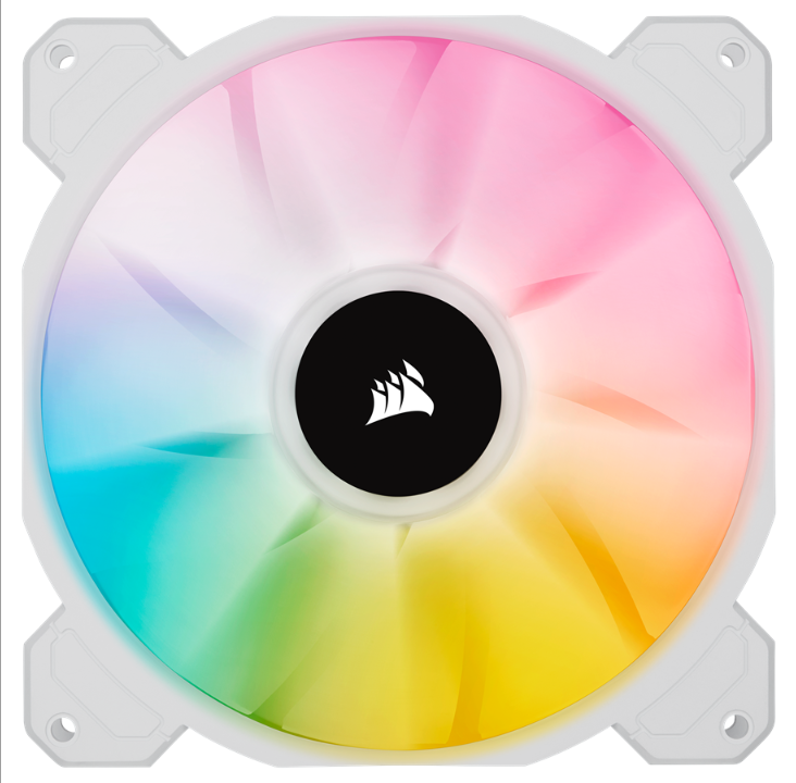 Corsair iCUE SP140 RGB Elite Performance White - Kit with iCUE Lighting Node CORE - Chassis fan - 140mm - White with RGB light - 27 dBA