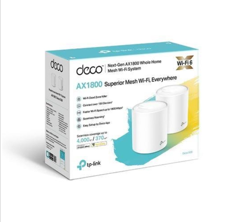 TP-Link Deco X20 (2-pack) AX 1800 - Mesh router Wi-Fi 6